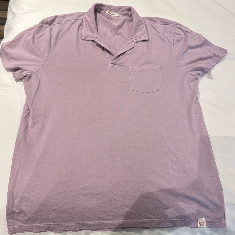 Marine Layer Light Pink Pocket Polo, Adult M
